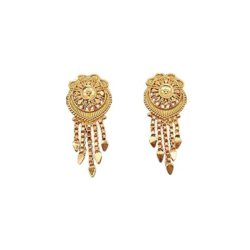 Trendy and Stylish 1 Gram Gold Plated, Light Weighted Drop Earring for Women and Girls